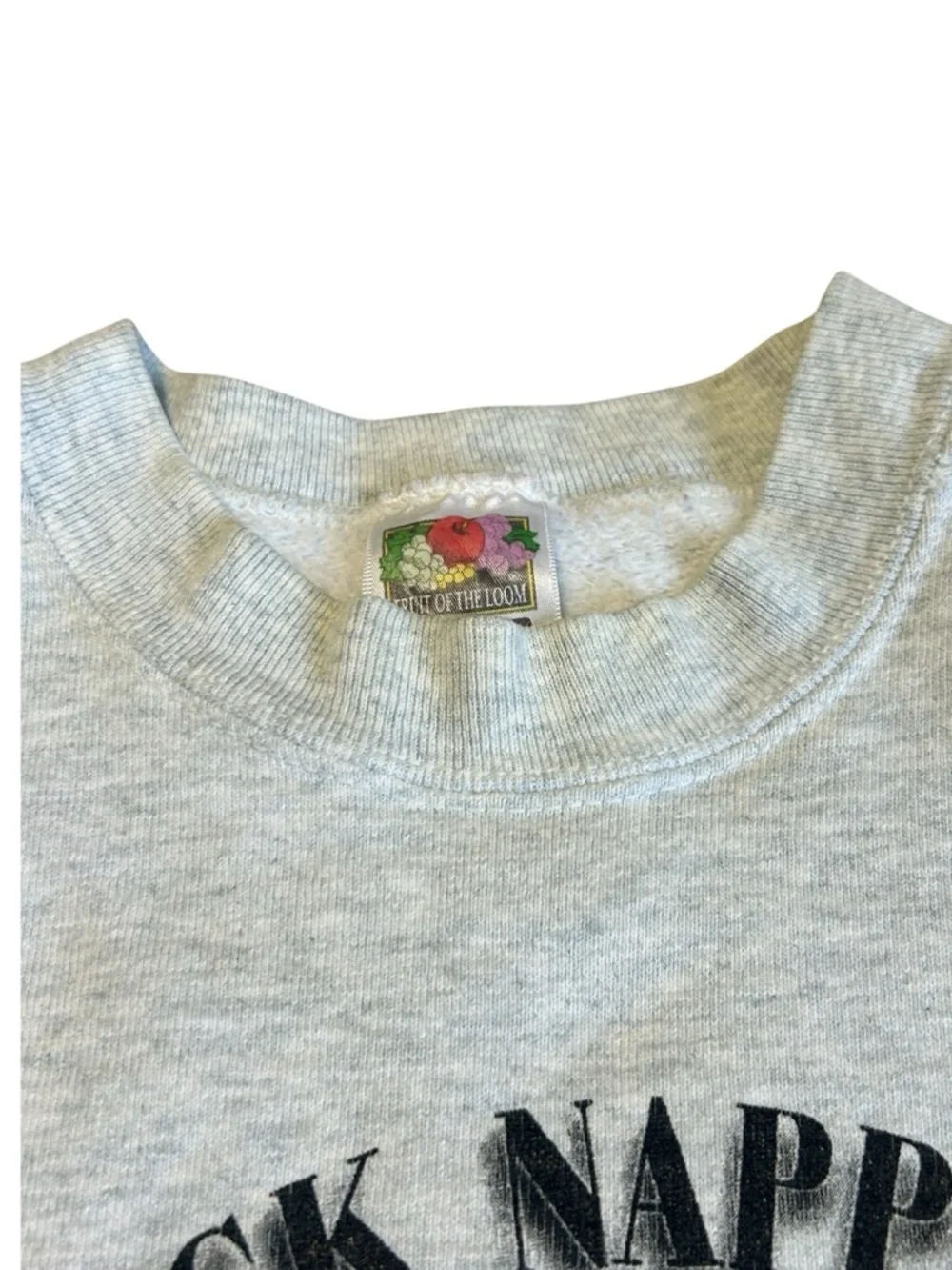 Vintage 90s Fishing Sweatshirt XL USA Fruit of the Loom Graphic - Picture 6 of 11